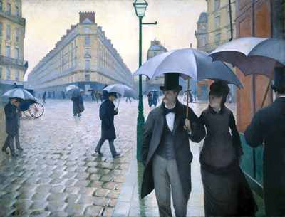 Jour de pluie à Paris (1877) Peinture de Caillebotte
