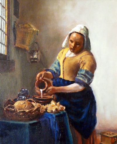 La laitière (1658) Peinture de Caillebotte