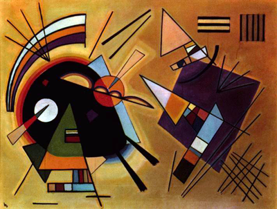 Noir et Violet (1923) Peinture de Kandinsky