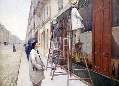 Les Peintres en bâtiment (1877) Peinture de Caillebotte