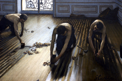 Les Raboteurs de Parquet (1877) Peinture de Caillebotte