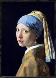 La jeune fille à la perle (1665) Peinture de Caillebotte